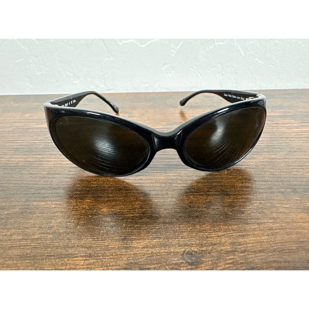 Smith Salsa Polarized Glass Lens Black Wrap Sunglasses Sporty Black Frames